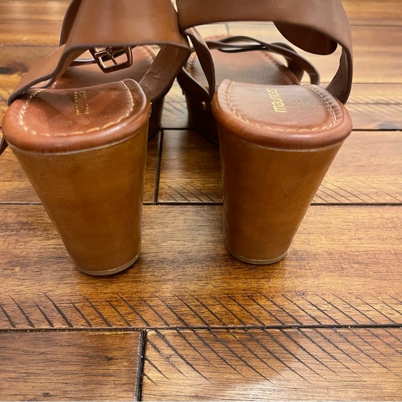 Maurices Brown Wedge Ankle Strap Heel Shoe Size 10 - Picture 6 of 6